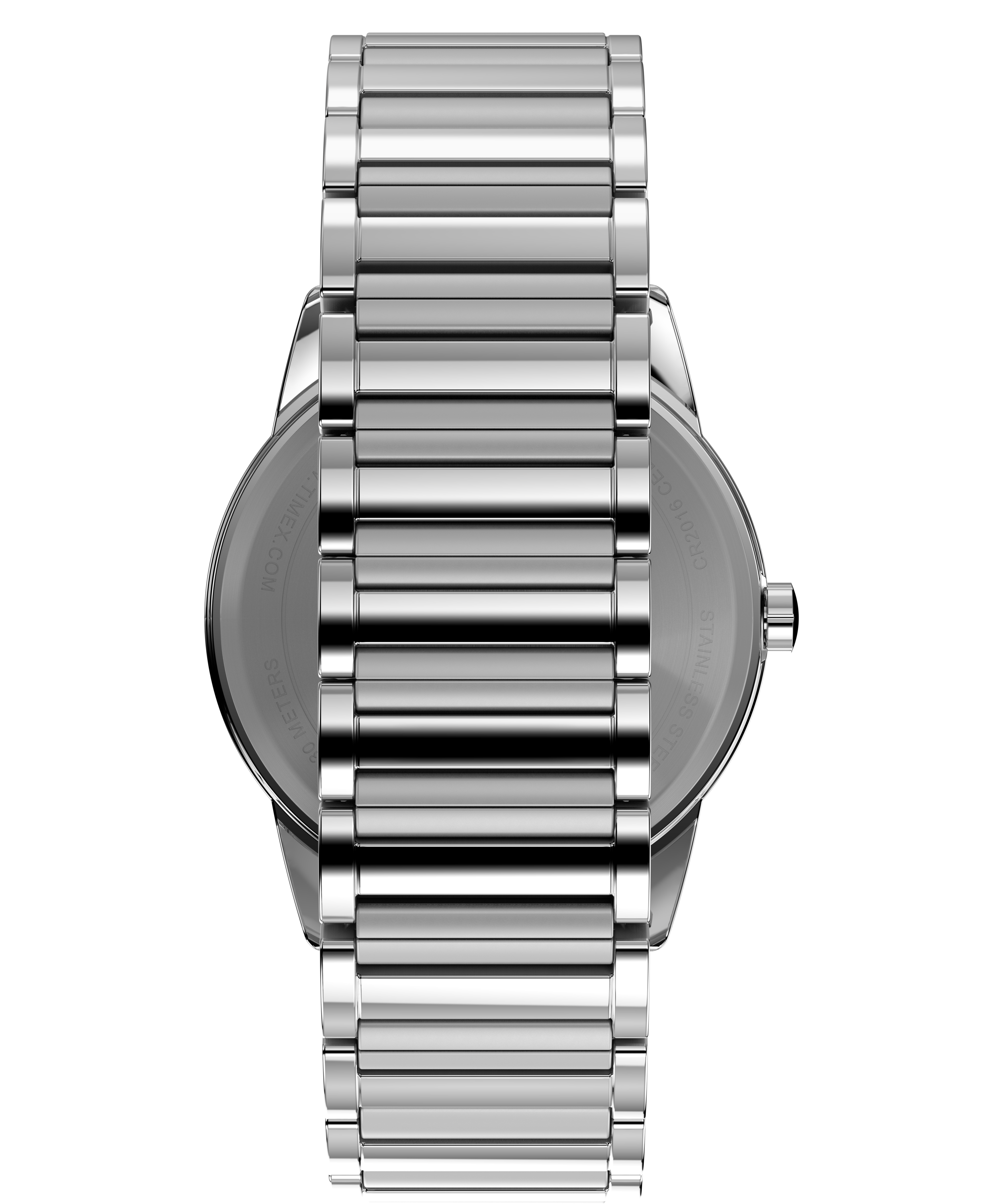 TIMEX OVERSIZED EASY READER BLUE DIAL SILVER BRACELET WATCH