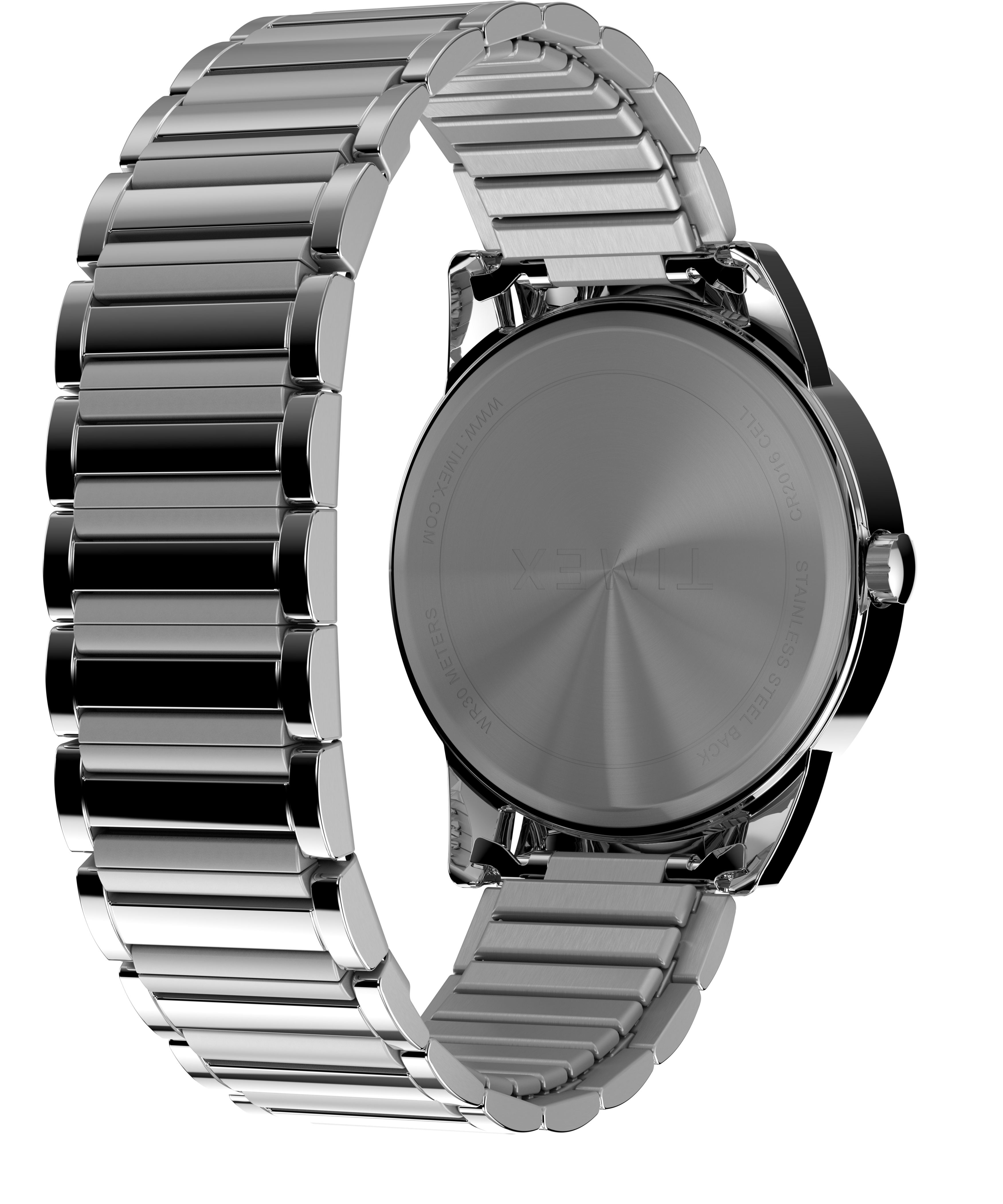 TIMEX OVERSIZED EASY READER BLUE DIAL SILVER BRACELET WATCH