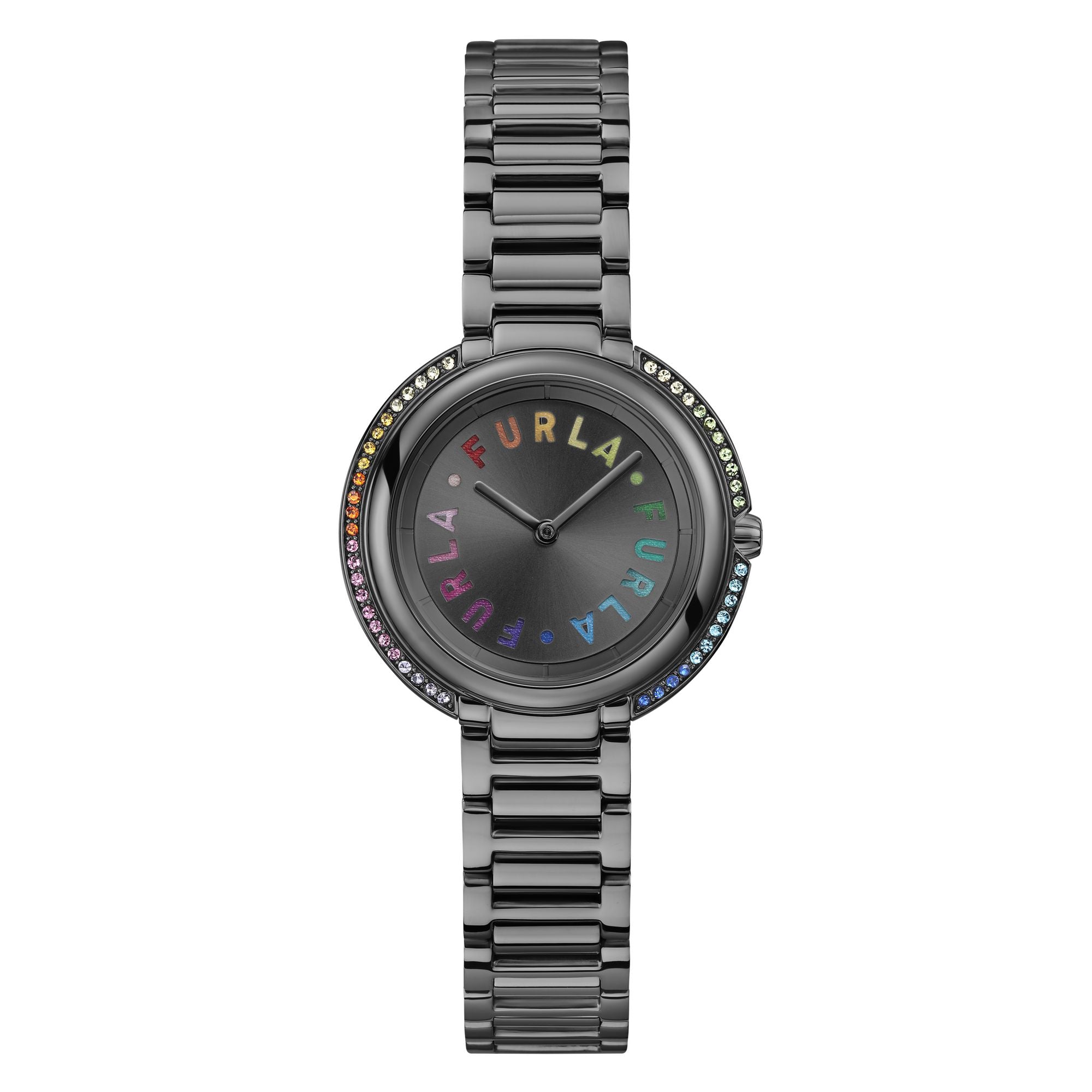 FURLA HERITAGE ICON GUNMETAL BRACELET WATCH