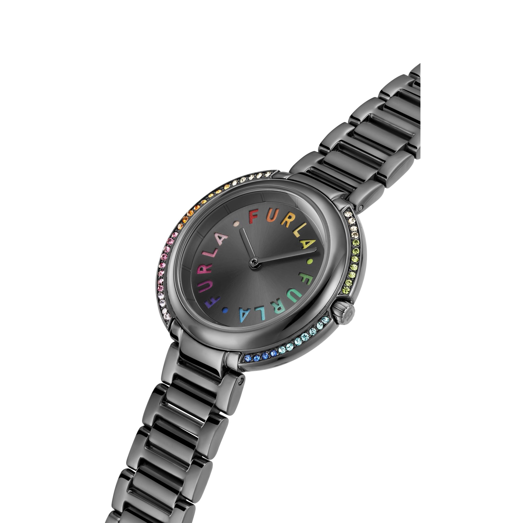 FURLA HERITAGE ICON GUNMETAL BRACELET WATCH