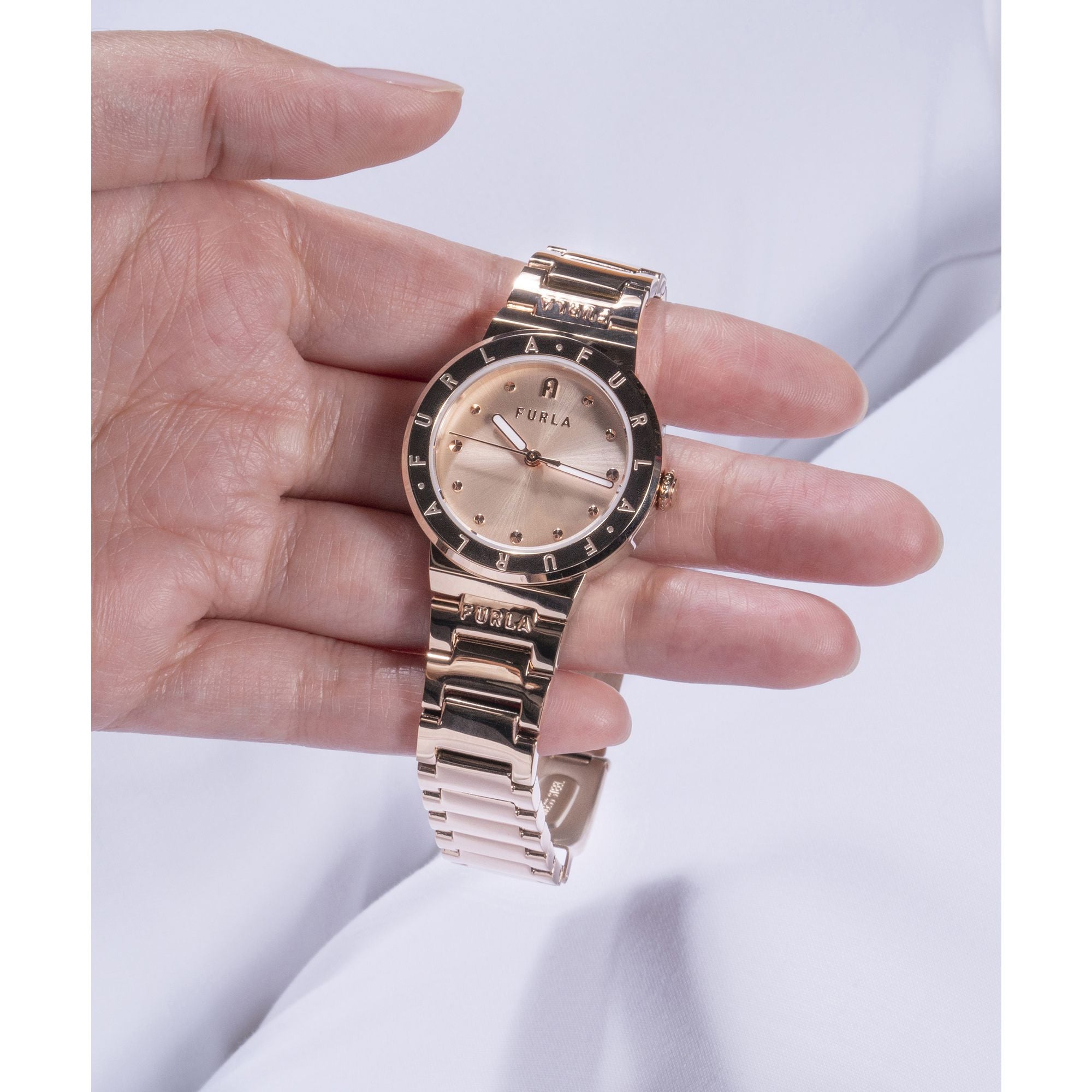 FURLA TORTONA  ROSE-GOLD BRACELET WATCH
