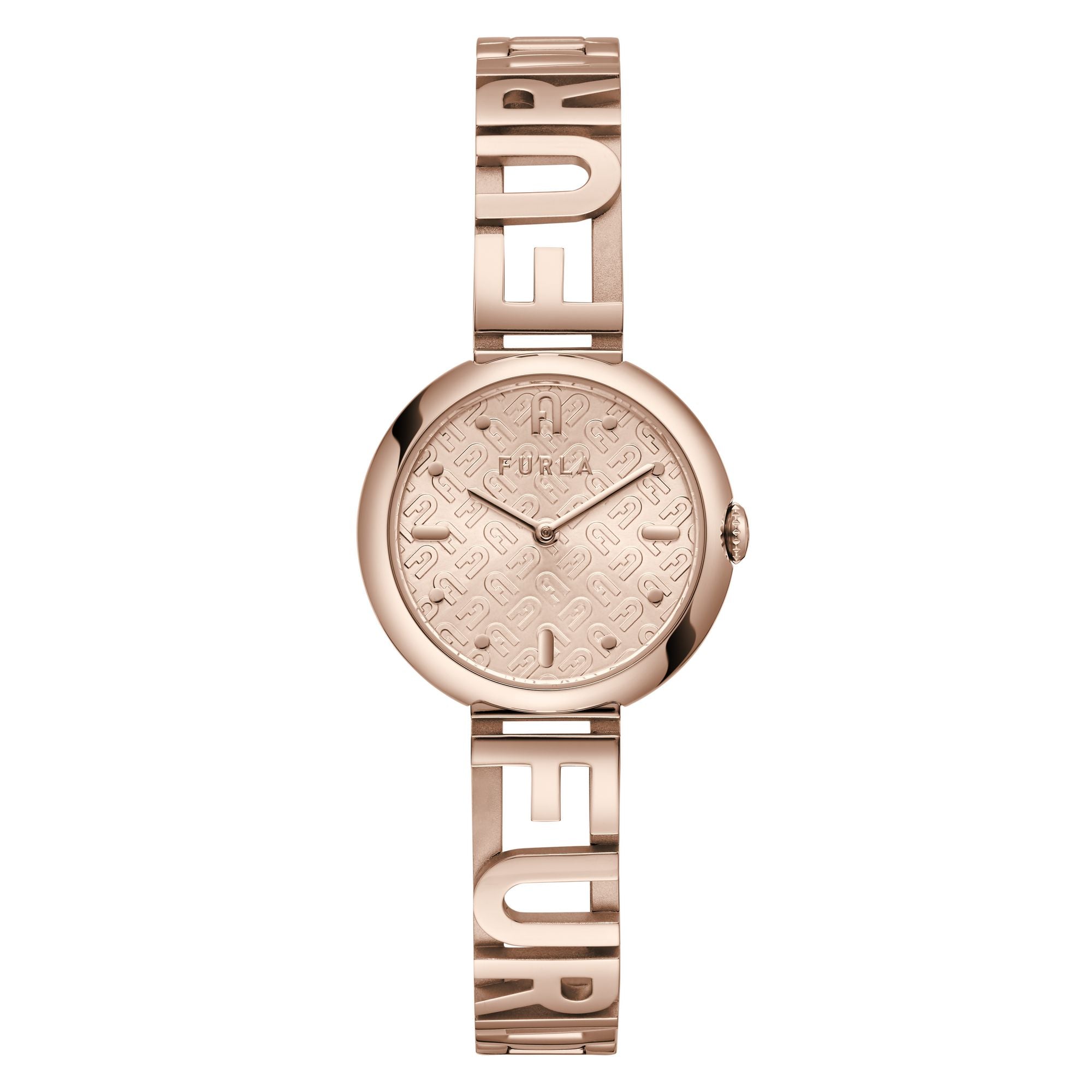 FURLA 3D BANGLE ROSE-GOLD BRACELET WATCH