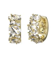 GUESS MULTI CRYSTALS GOLD HUGGIES 15MM