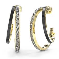 GUESS MULTI TRIANGLE DOUBLE HOOPS