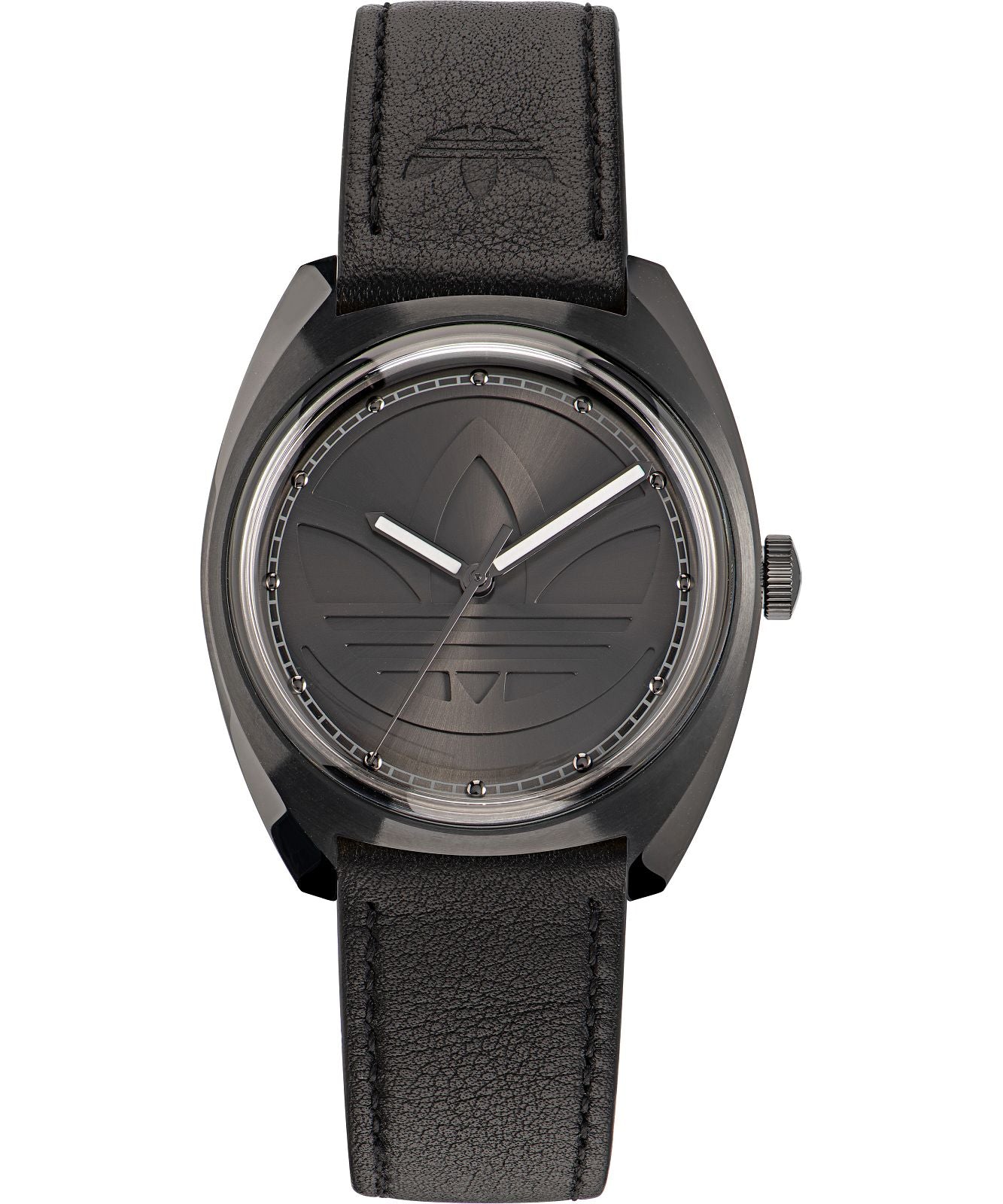ADIDAS EDITION ONE WATCH WITH BLACK DIAL & LEATHER STRAP